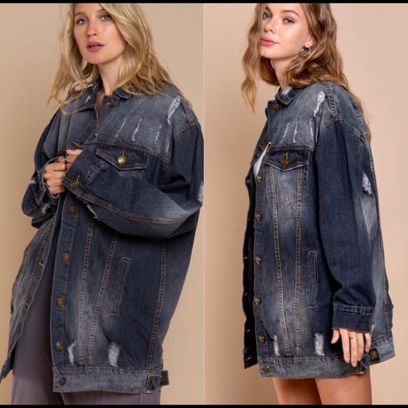 The AUDEN Distressed Boyfriend Denim Jacket - Picture 5 of 13